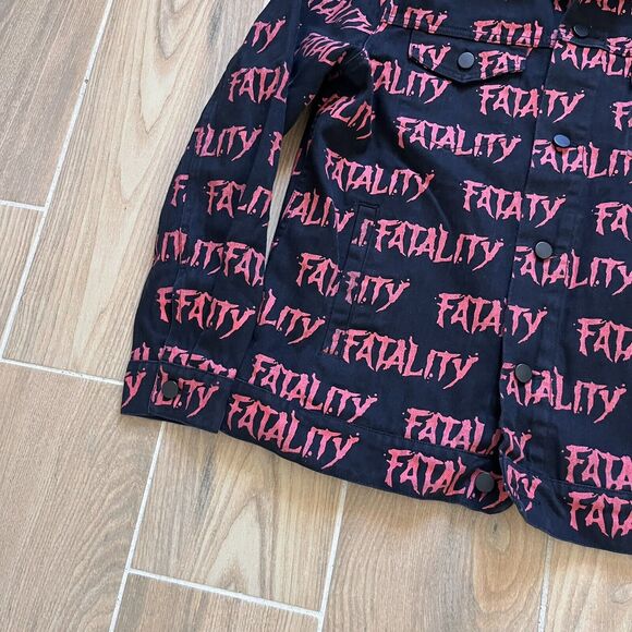 NTWRK MORTAL KOMBAT II Men's Trucker Jacket SIZE MEDIUM Button Up Fatality - Picture 5 of 10